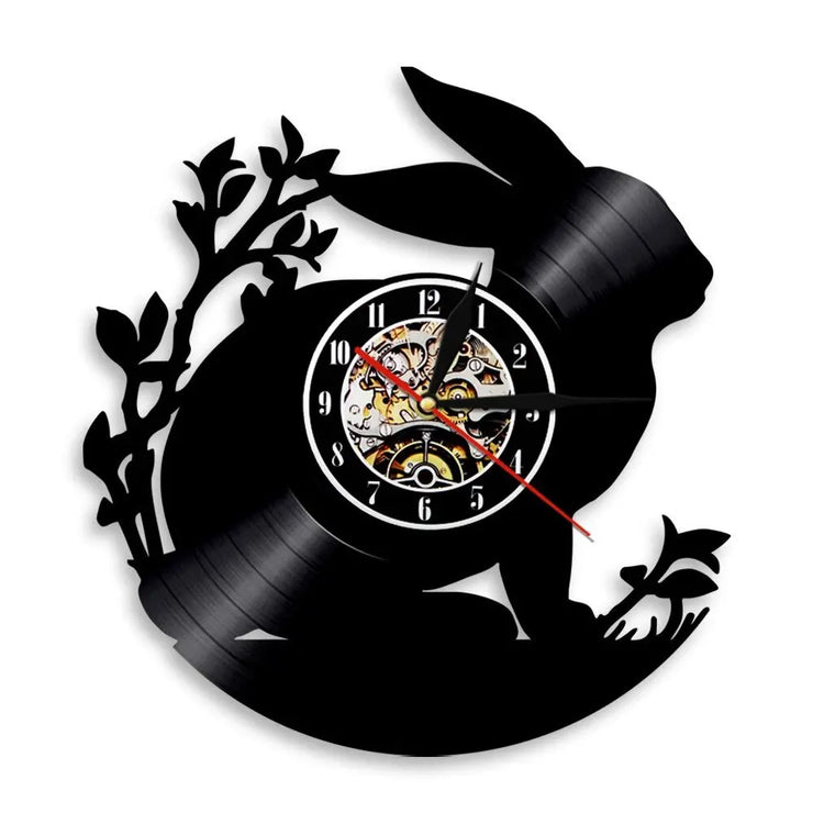Relojes Reloj de vinilo de conejo ecomboutique138 OrnateVogue Títulopredeterminado