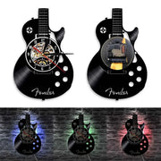 Relojes Reloj de vinilo de guitarra LED ecomboutique138 OrnateVogue