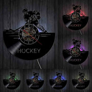 Relojes Reloj de vinilo de hockey LED ecomboutique138 OrnateVogue Títulopredeterminado