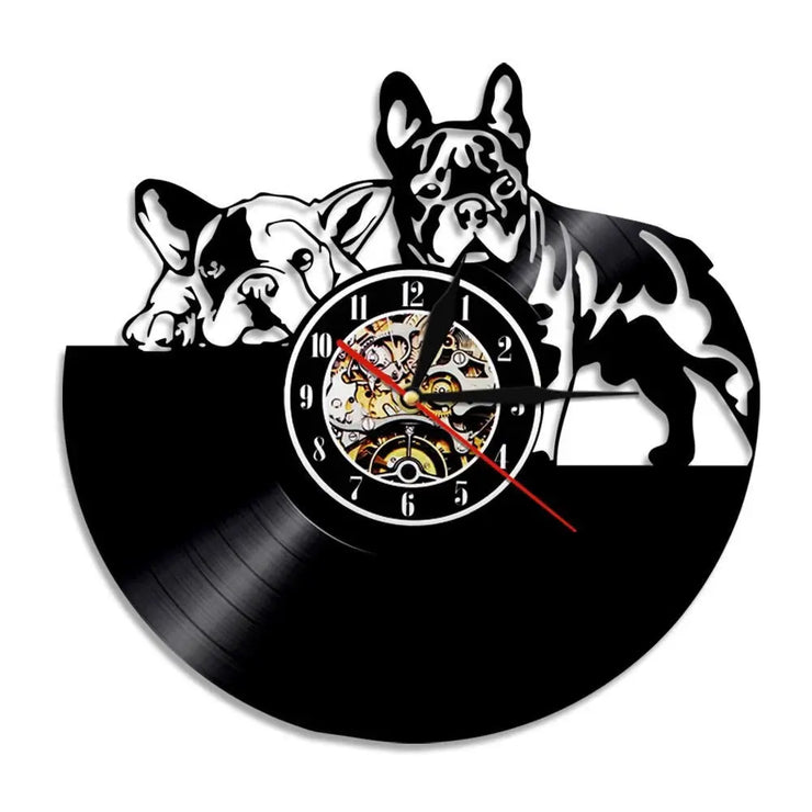 Relojes Reloj de vinilo de perro LED ecomboutique138 OrnateVogue
