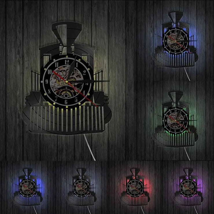 Relojes Reloj de vinilo de vinilo LED vintage ecomboutique138 OrnateVogue Títulopredeterminado