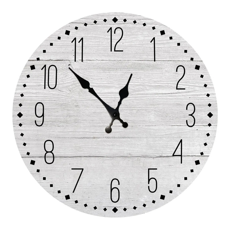 Relojes Reloj escandinavo blanco de madera ecomboutique138 OrnateVogue Títulopredeterminado