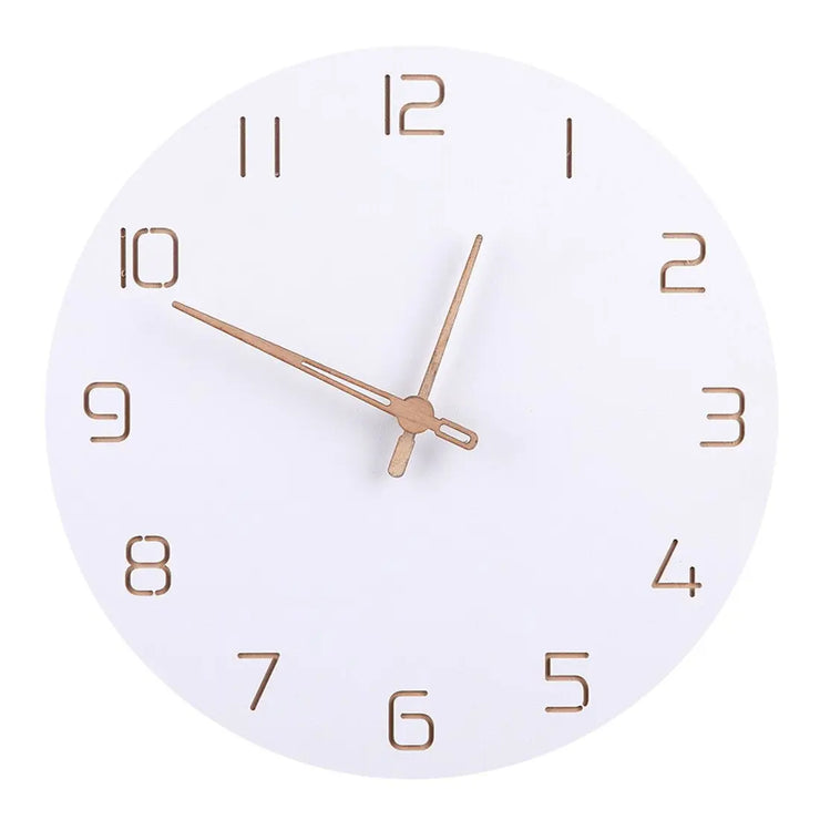Relojes Reloj escandinavo de madera blanca ecomboutique138 OrnateVogue Títulopredeterminado