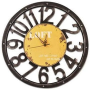 Relojes Reloj industrial amarillo ecomboutique138 OrnateVogue Títulopredeterminado