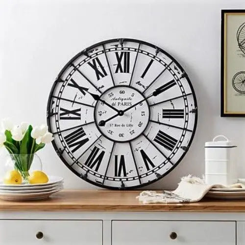Relojes Reloj industrial blanco ecomboutique138 OrnateVogue