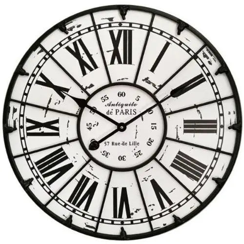 Relojes Reloj industrial blanco ecomboutique138 OrnateVogue Títulopredeterminado