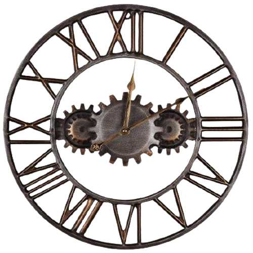 Relojes Reloj industrial de gran tamaño ecomboutique138 OrnateVogue Títulopredeterminado