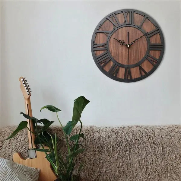 Relojes Reloj industrial de madera y metal ecomboutique138 OrnateVogue