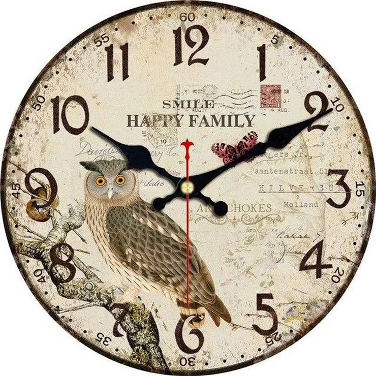 Horloge Hibou bois