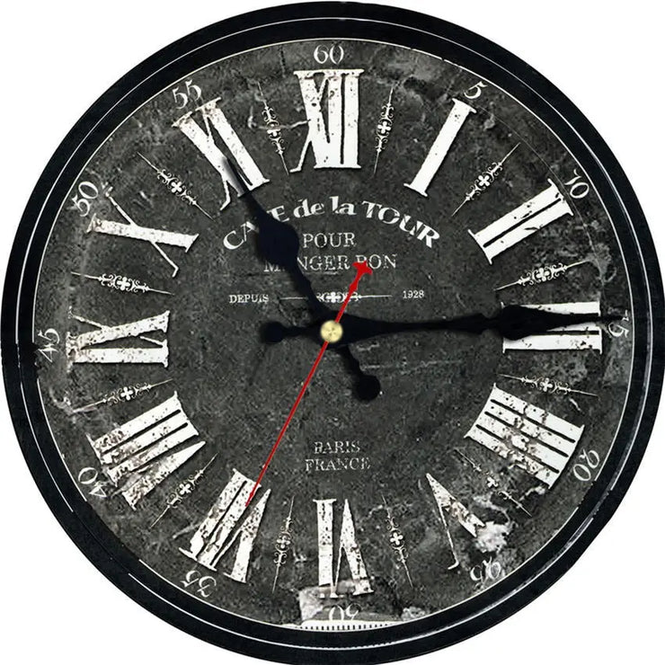Relojes Reloj vintage negro envejecido ecomboutique138 OrnateVogue 15cm