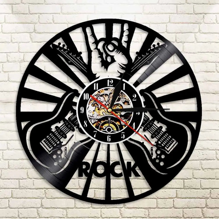Relojes Rock Vinyl Clock 'n' roll led ecomboutique138 OrnateVogue