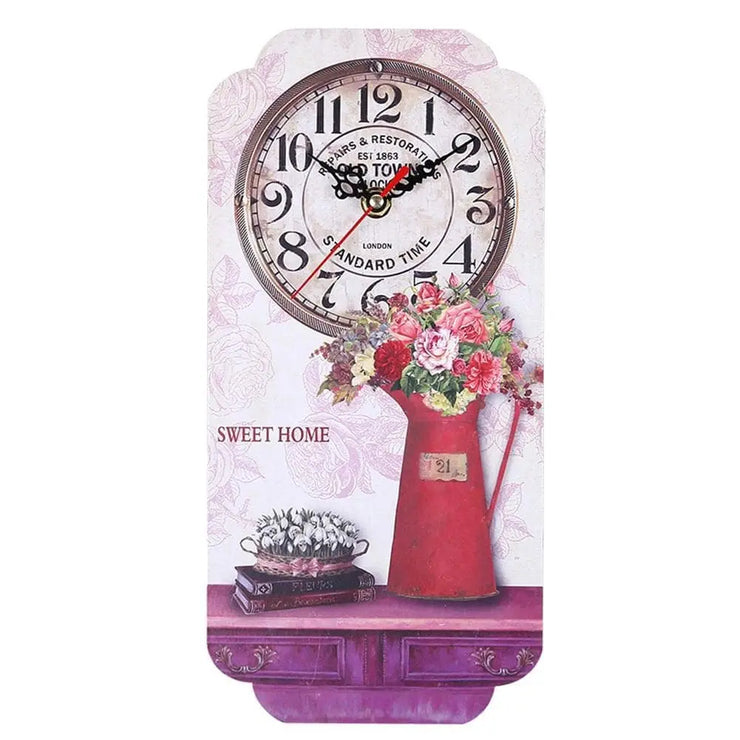 Relojes Sweet Home Rectangular Vintage Clock ecomboutique138 OrnateVogue Títulopredeterminado