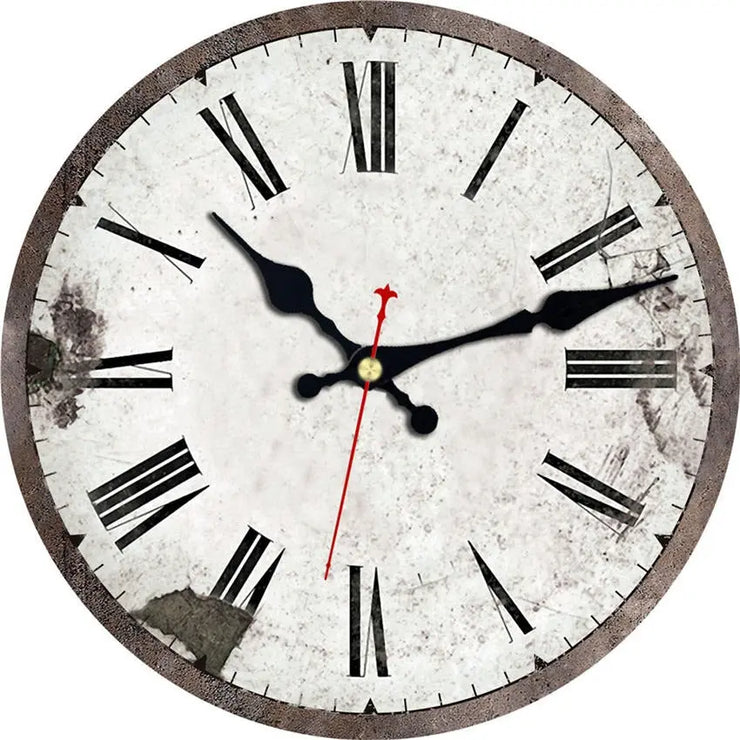 Relojes Vintage White Clock Estilo antiguo ecomboutique138 OrnateVogue 15cm