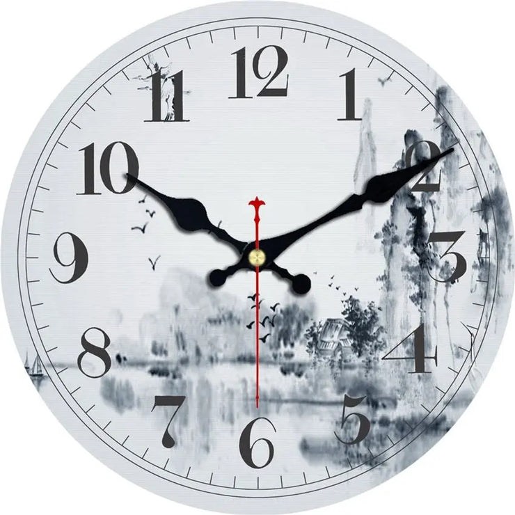 Relojes Vintage reloj asiático paisaje ecomboutique138 OrnateVogue 15cm
