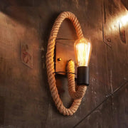 Luces de pared Lámpara de pared industrial con cuerda ecomboutique138 OrnateVogue
