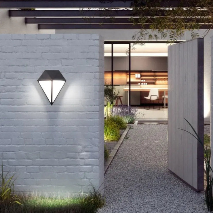 Luces de pared Aplique de pared redondo para espacios exteriores ecomboutique138 OrnateVogue Iluminación-blanca-fría